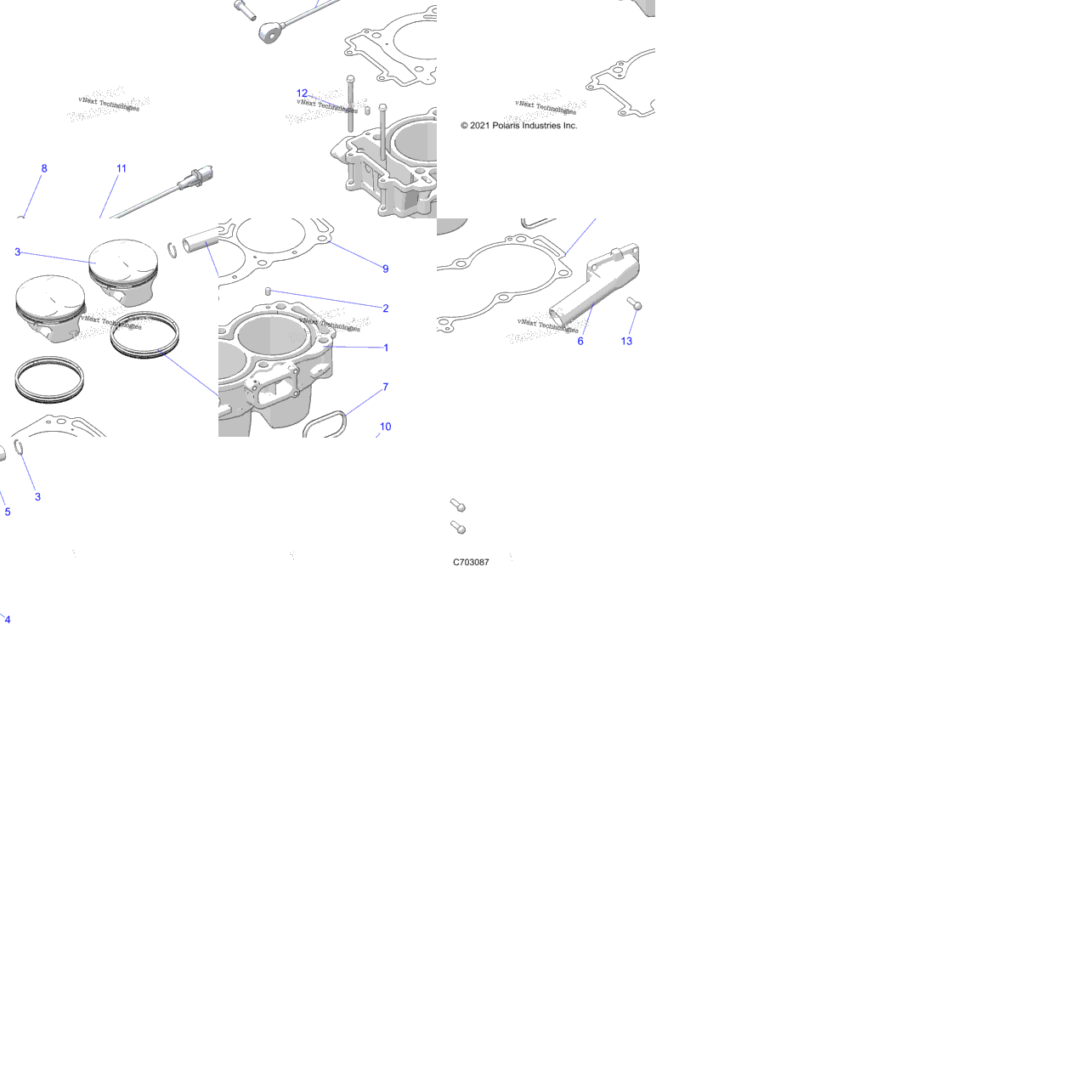Engine, Cylinder And Piston