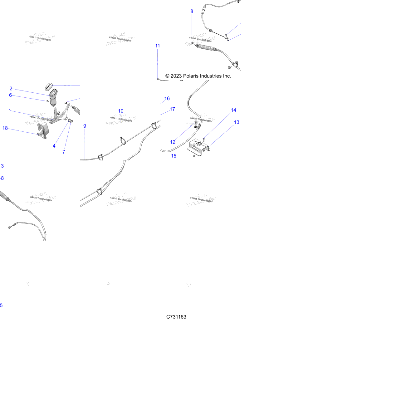 Drive Train, Gear Selector And Throttle Cable