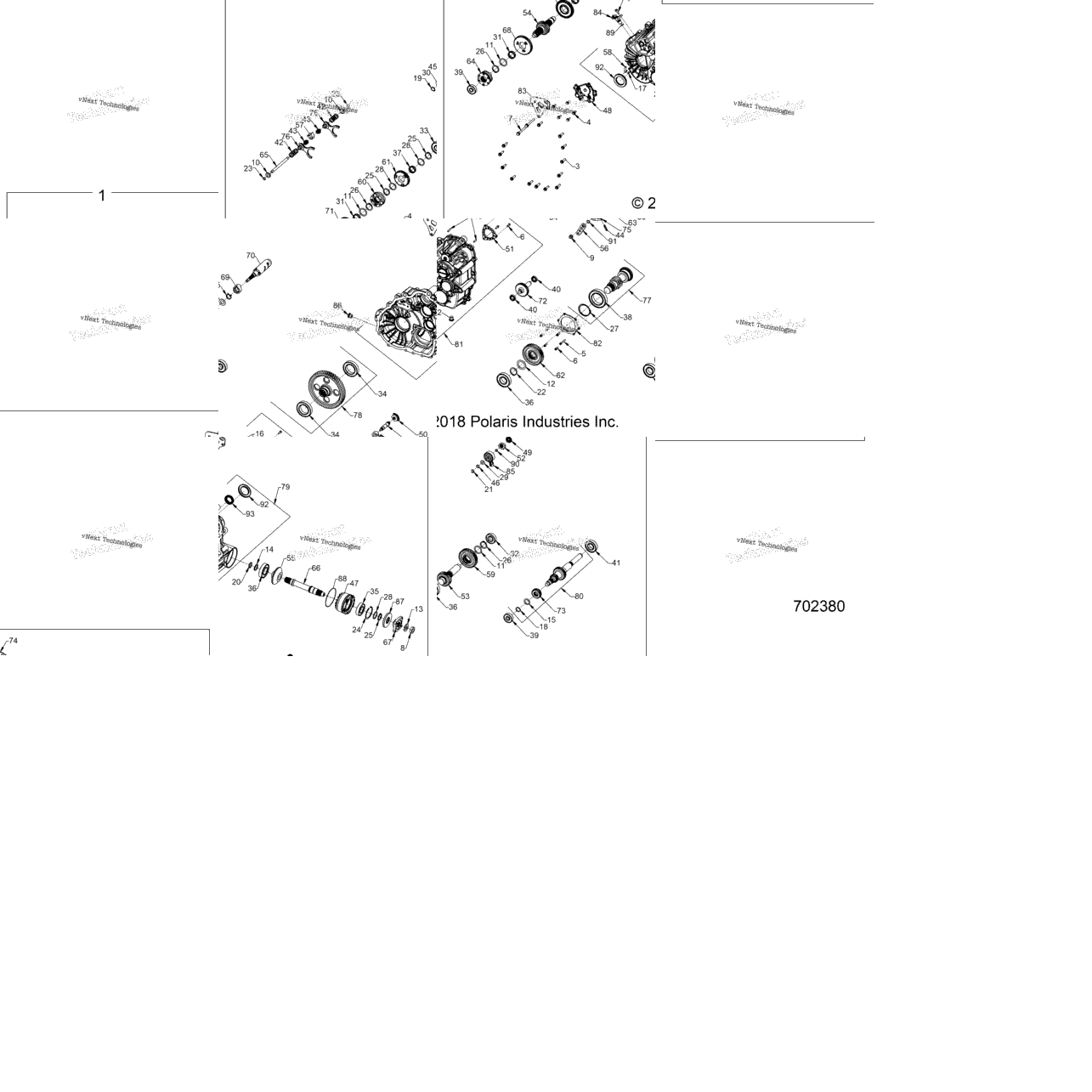 Drive Train, Main Gearcase Internals (702380)