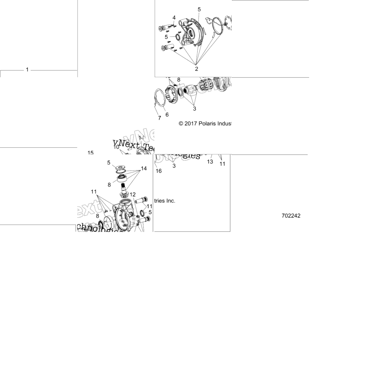 Drive Train, Front Gearcase (702242)