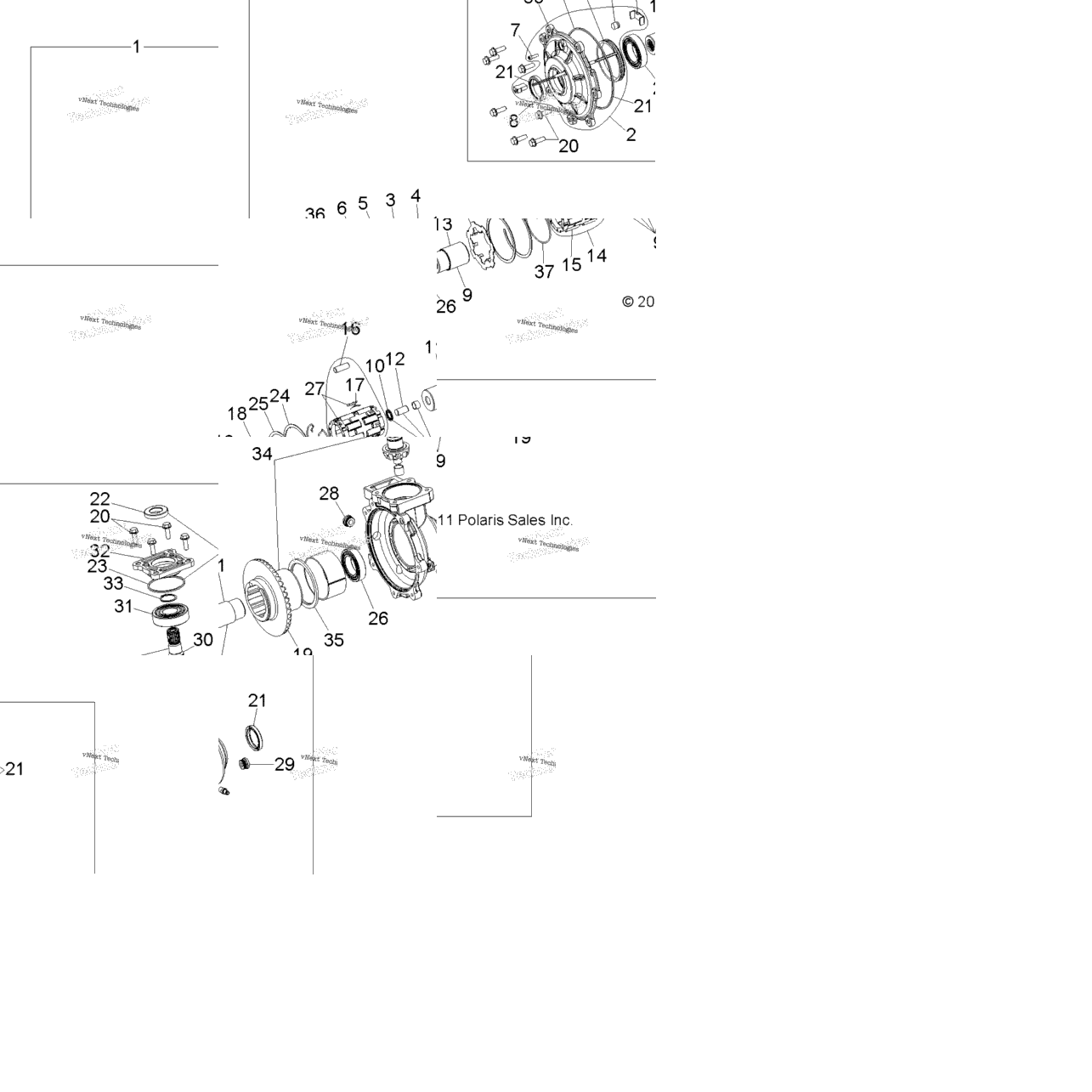 Drive Train, Front Gearcase Internals