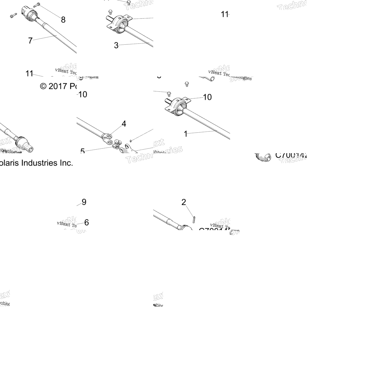 Drive Train, Front, Mid, Rear Prop Shaft