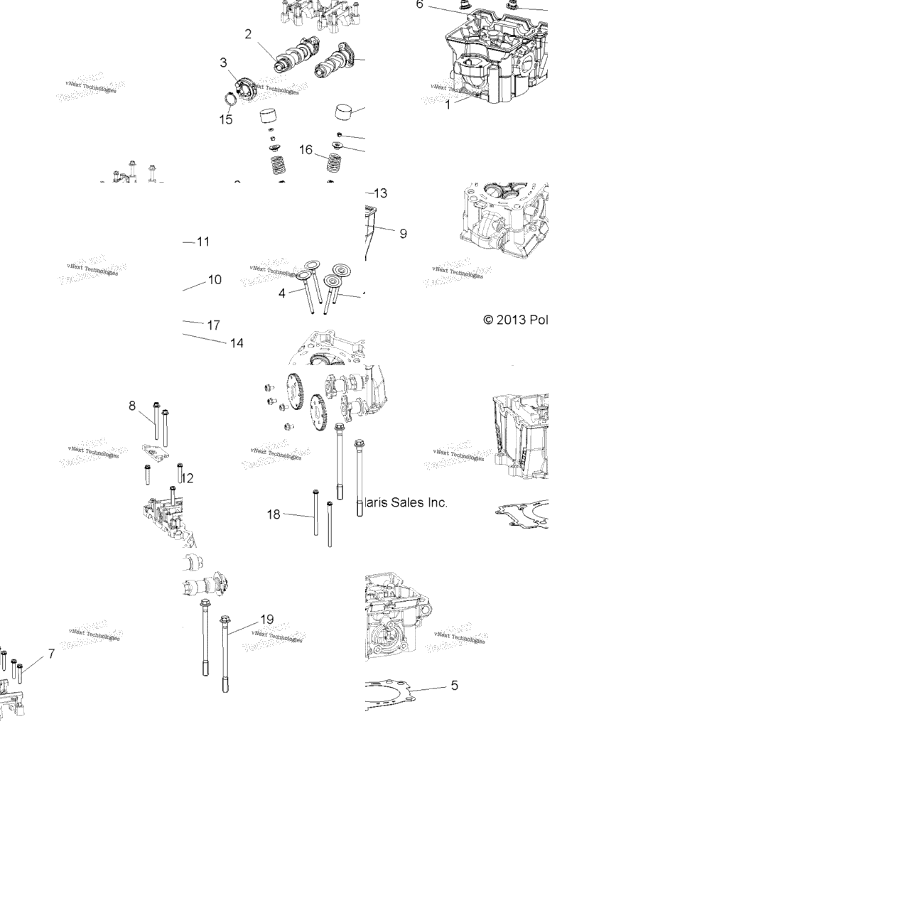 Engine, Cylinder Head, Cams & Valves