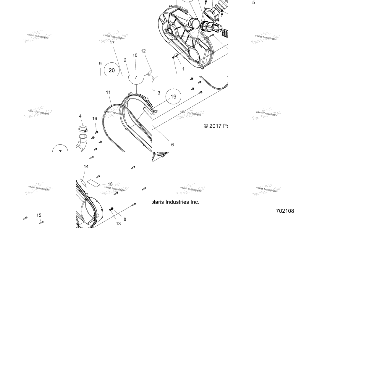 Drive Train, Clutch Cover & Ducting