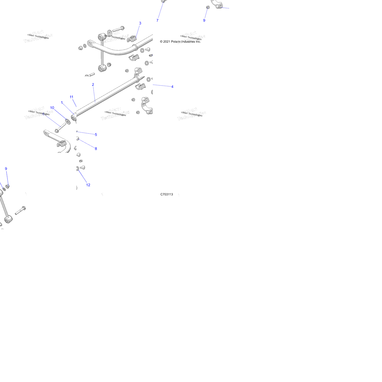 Suspension, Stabilizer Bar, Rear