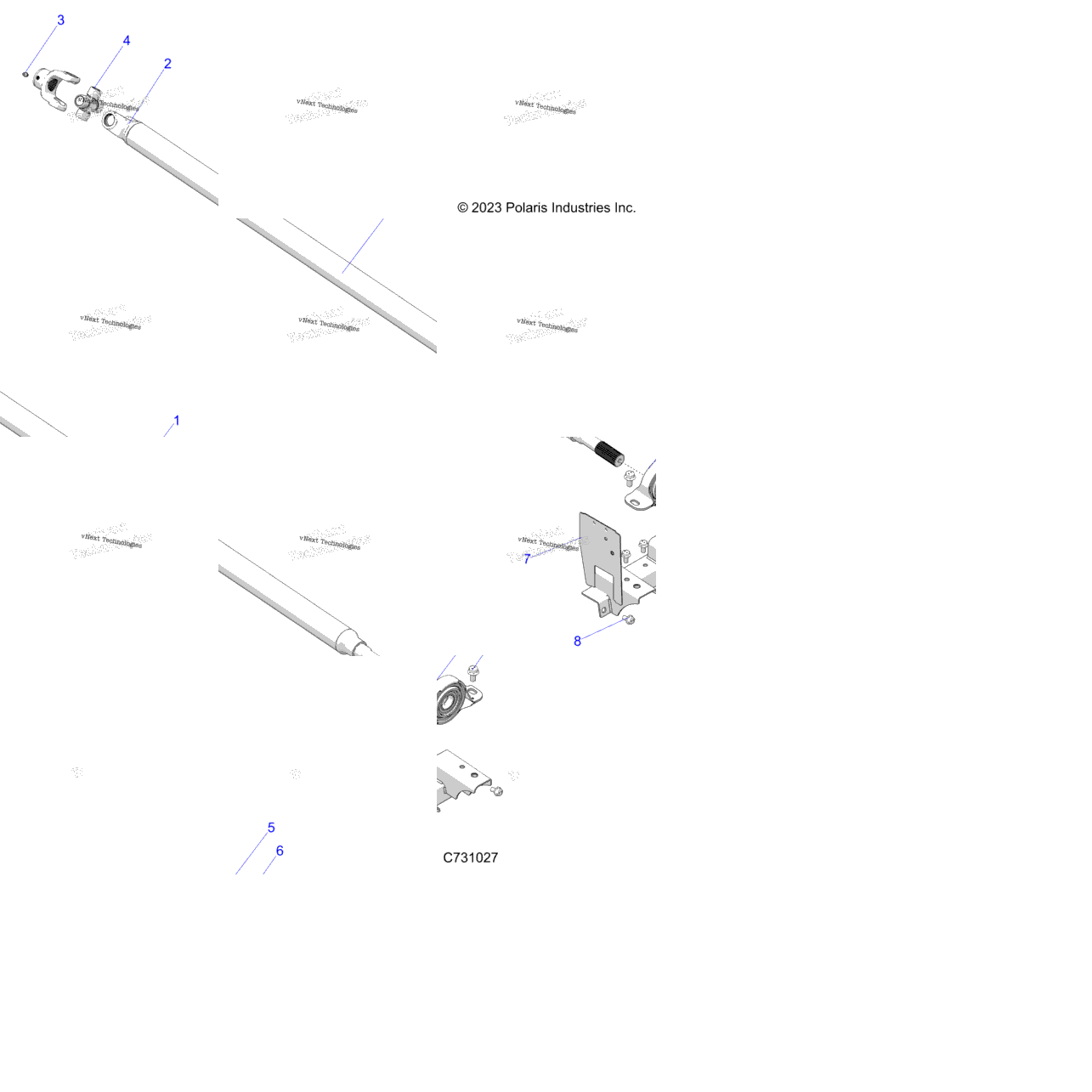 Drive Train, Mid Prop Shaft
