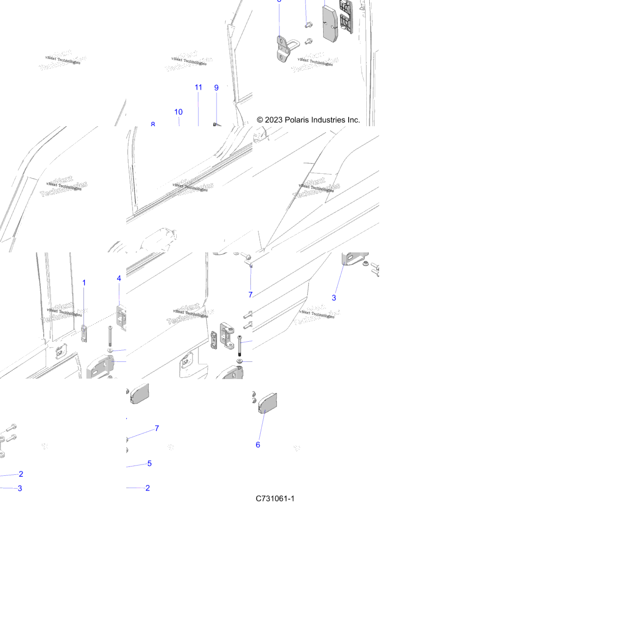 Body, Door Mounting, Front