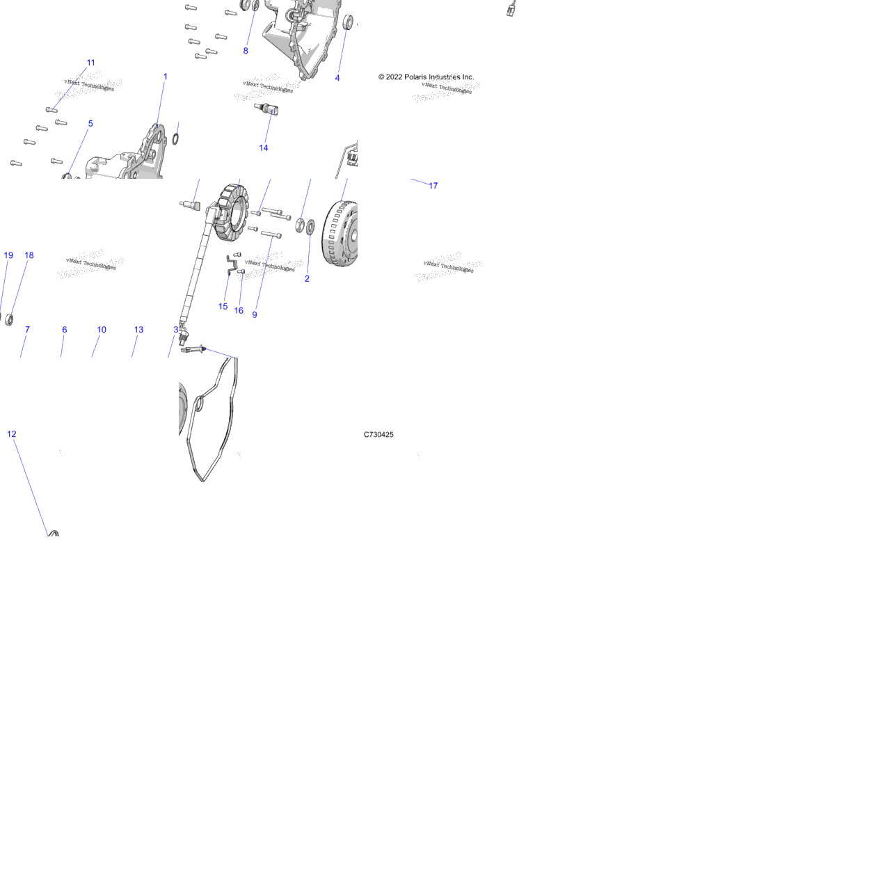 Engine, Stator Cover & Flywheel
