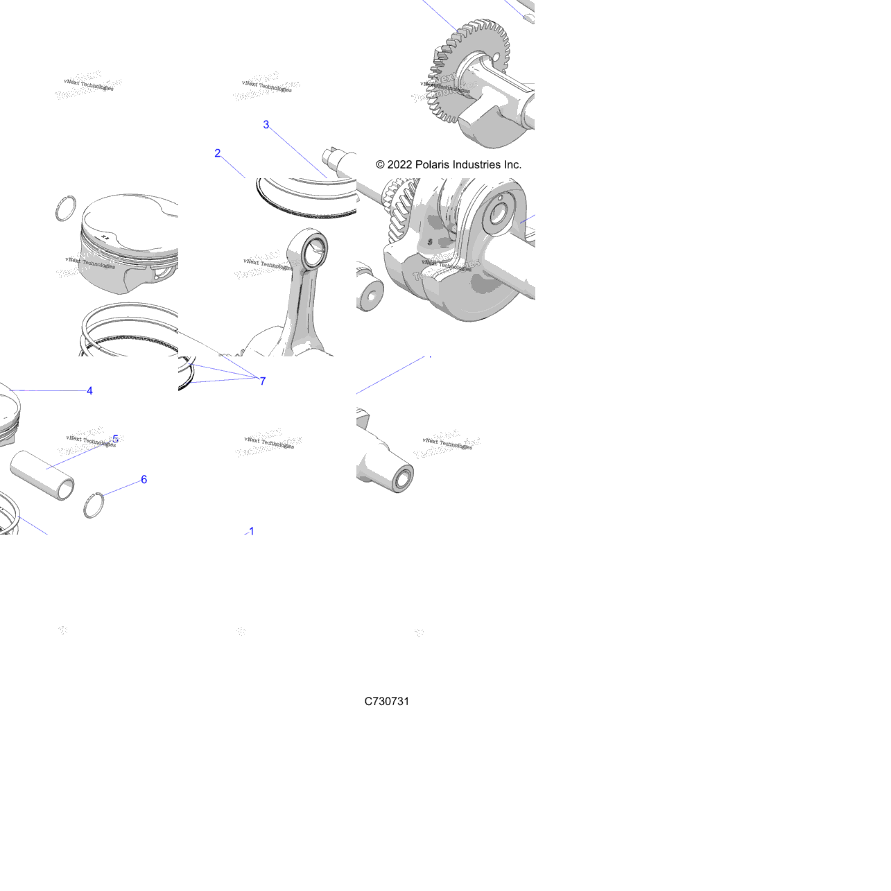 Engine, Crankshaft, Piston & Balance Shaft