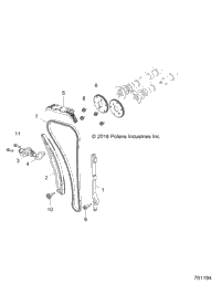 Engine, Cam Chain And Tensioner