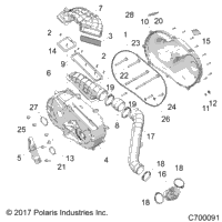 Drive Train, Clutch Cover And Ducting R18rre99fm/Sfb/Scm