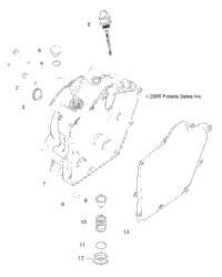 Engine, Crankcase Cover, Rh