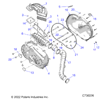 Drive Train, Clutch Cover And Ducting