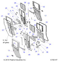 Body, Door, Rear, Crank