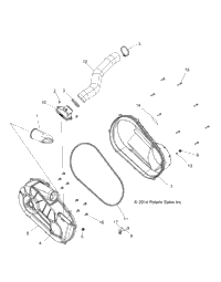 Drive Train, Clutch Cover & Ducting