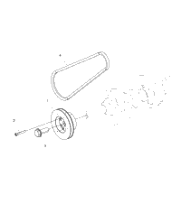 Engine, Drive Pulley & Drive Belt