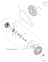 Drive Train, Secondary Clutch R17rted1n1
