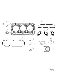 Engine, Upper Gasket Kit