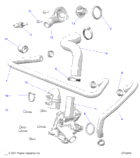 Engine, Waterpump And Bypass