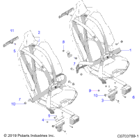 Body, Seat Belt Mounting, Front, Premium/Deluxe