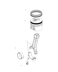 Engine, Connecting Rod And Piston Set