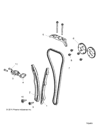 Engine, Cam Chain And Tensioner
