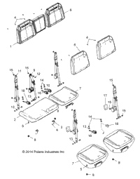 Body, Seat, Rear 60/40 All Options (49Rgrseat15crew6040)