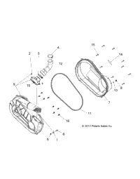 Drive Train, Clutch Cover & Ducting