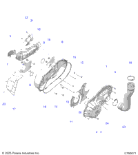 Drive Train, Clutch Cover And Ducting
