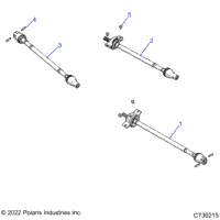 Drive Train, Front, Mid, Rear Prop Shaft