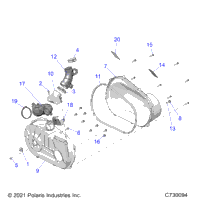 Drive Train, Clutch Cover & Ducting R22maa57b1/Eb5/B9