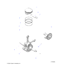 Engine, Crankshaft, Piston And Balance Shaft