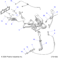 Engine, Turbo Charger Mounting