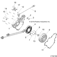 Engine, Stator And Flywheel