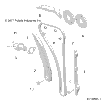 Engine, Cam Chain And Tensioner