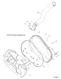 Drive Train, Clutch Cover & Ducting