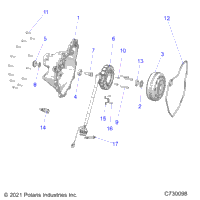 Engine, Stator Cover & Flywheel R22m4a57b1/Eb5/B9