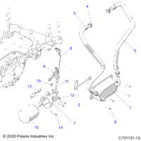 Engine, Oil Filter, Oil Cooler And Related