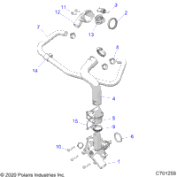 Engine, Waterpump And Bypass