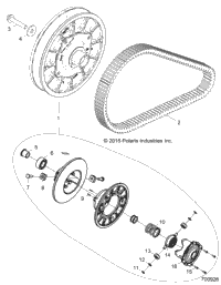 Drive Train, Secondary Clutch Z16vde99af/Am/Lm/As/M99am
