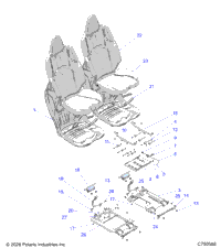 Body, Seat Asm. And Slider, Front