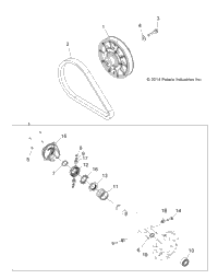 Drive Train, Secondary Clutch Z15vae87ak/As/Ai/An/X87al