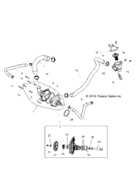 Engine, Waterpump And Bypass