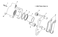 Brake Caliper, Front /Ab
