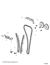 Engine, Cam Chain And Tensioner