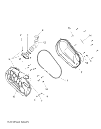 Drive Train, Clutch Cover & Ducting R16rma57f1/N1/Efh/Sf1/2N1