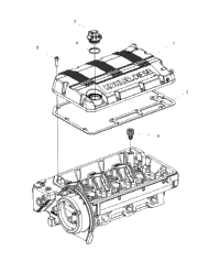 Engine, Rocker Arms Cover & Oil Filler