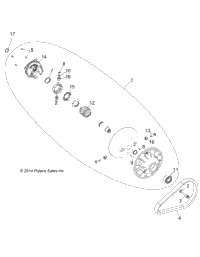 Drive Train, Secondary Clutch R16rme57a9/Har