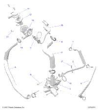 Engine, Waterpump And Bypass