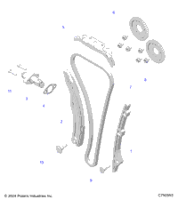 Engine, Cam Chain And Tensioner